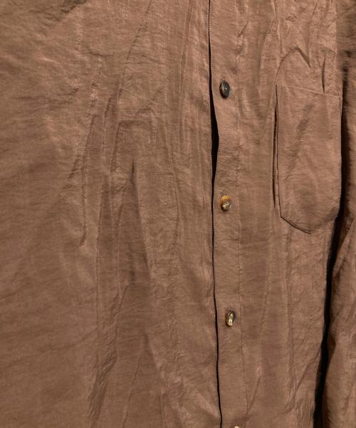 HEVO（イーヴォ）Hevo (イーヴォ) レーヨンシャツ ブラウン サイズ:不明の古着・服飾アイテム