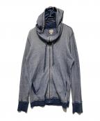 DIESELディーゼル）の古着「ジップパーカー/Y2K/アーカイブ/archive」｜ブルー