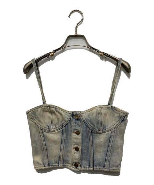 Saint Laurent Paris（サンローランパリ）Saint Laurent Paris (サンローランパリ) デニムコルセット/デニムビスチェ インディゴ サイズ:155cmの古着・服飾アイテム
