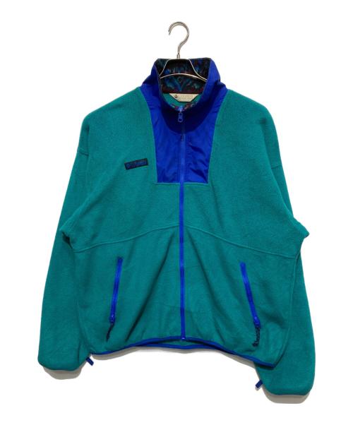 Columbia（コロンビア）Columbia (コロンビア) 襟ネイティブ柄古着フリースジャケット グリーン サイズ:sの古着・服飾アイテム