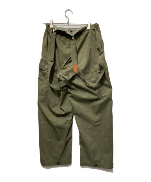 東ドイツ軍（ヒガシドイツグン）東ドイツ軍 (ヒガシドイツグン) サスペンダー付き ミリタリーパンツ グリーン サイズ:不明の古着・服飾アイテム