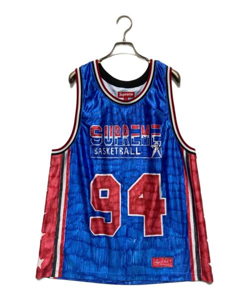 SUPREME（シュプリーム）Supreme (シュプリーム) Marker Basketball jersey ブルー×レッド サイズ:Mの古着・服飾アイテム