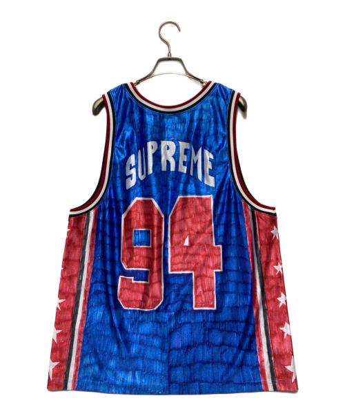 SUPREME（シュプリーム）Supreme (シュプリーム) Marker Basketball jersey ブルー×レッド サイズ:Mの古着・服飾アイテム