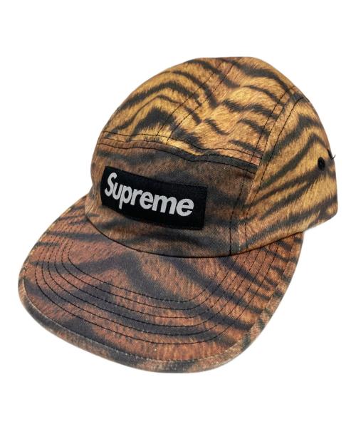 SUPREME（シュプリーム）Supreme (シュプリーム) 25AW Washed Chino  Twill Camp Cap Tiger ブラック×ベージュの古着・服飾アイテム