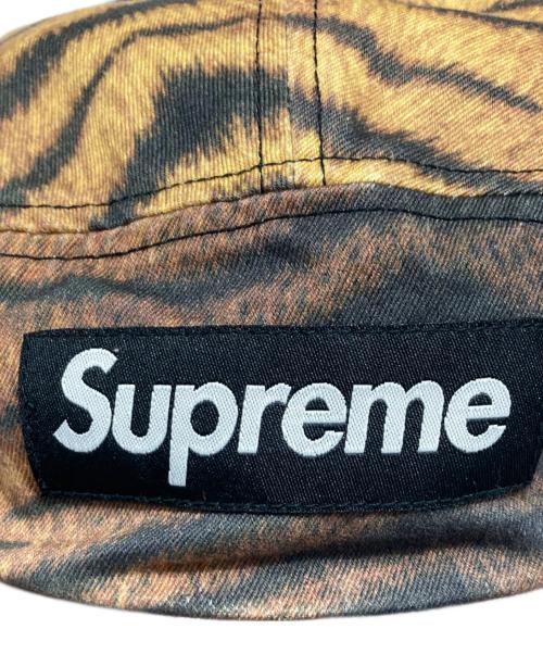 SUPREME（シュプリーム）Supreme (シュプリーム) 25AW Washed Chino  Twill Camp Cap Tiger ブラック×ベージュの古着・服飾アイテム