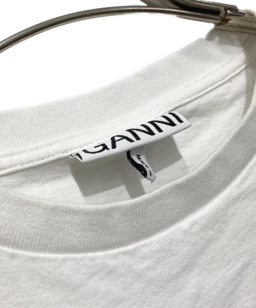 GANNI（ガニー）Ganni (ガニー) Future heavy Jersey palm Long Sleeve T-shirt ホワイト サイズ:XSの古着・服飾アイテム