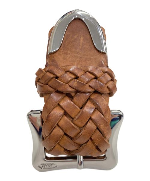 J&M DAVIDSON（ジェイ＆エム デヴィッドソン）J&M DAVIDSON (ジェイ＆エム デヴィッドソン) PLAITED ENVELOPE BRACELET ブラウンの古着・服飾アイテム