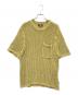 stussy（ステューシー）の古着「OVER DYED MESH CREW KNIT TEE」｜イエロー