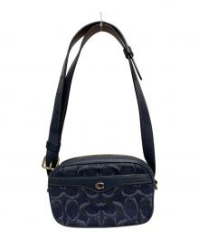 COACH（コーチ）の古着「シグネチャー2way ポーチ」｜ネイビー
