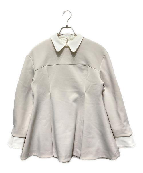 CELFORD（セルフォード）CELFORD (セルフォード) 衿付きポンチセットアップ ベージュ サイズ:38の古着・服飾アイテム