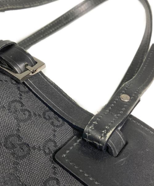 GUCCI（グッチ）GUCCI (グッチ) GGキャンバストートバッグ ブラックの古着・服飾アイテム