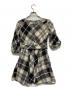 BURBERRY BLUE LABEL (バーバリー ブルー レーベル) 7分袖ワンピース/ノバチェック ベージュ×ブラック サイズ:38：7000円