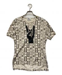 Vivienne Westwood man（ヴィヴィアン ウェストウッド マン）の古着「総柄Tシャツ」｜ベージュ×ブラック