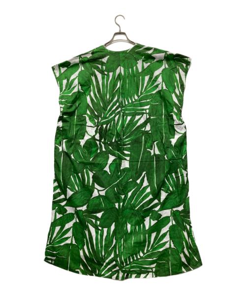HAVERSACK（ハバーサック）HAVERSACK (ハバーサック) Big leaf print Dress グリーン サイズ:1の古着・服飾アイテム