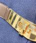 中古・古着 LAUREN RALPH LAUREN (ローレン ラルフ ローレン) バックル-トリム コットンブレンド ニットジャケット ネイビー サイズ:XS：6000円