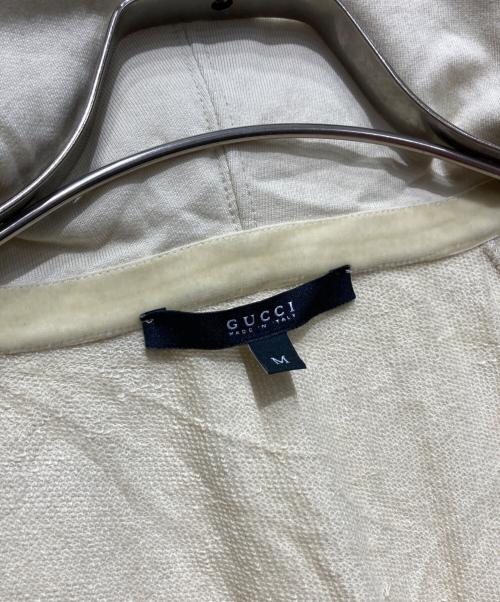GUCCI（グッチ）GUCCI (グッチ) Gロゴ刺繍パーカー ベージュ サイズ:Mの古着・服飾アイテム