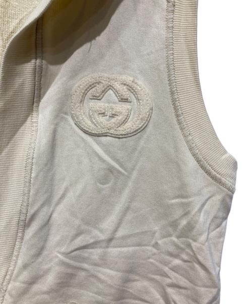 GUCCI（グッチ）GUCCI (グッチ) Gロゴ刺繍パーカー ベージュ サイズ:Mの古着・服飾アイテム