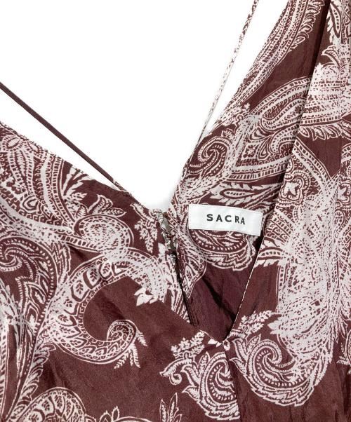 SACRA（サクラ）SACRA (サクラ) OVERLAP PAISLEY SALOPETTE ブラウン サイズ:38の古着・服飾アイテム