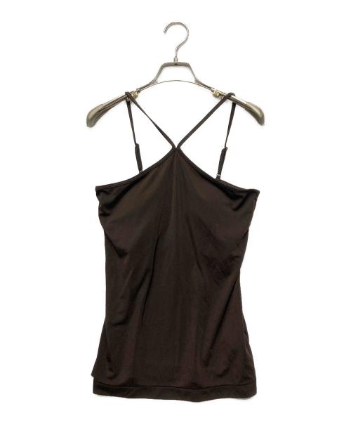 LE PHIL（ル フィル）LE PHIL (ル フィル) カップ付き キャミソール カップインキャミトップＶ ブラウンの古着・服飾アイテム