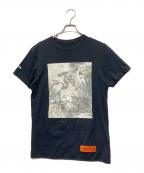 HERON PRESTONヘロンプレストン）の古着「プリントTシャツ」｜ブラック