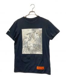 HERON PRESTON（ヘロンプレストン）の古着「プリントTシャツ」｜ブラック