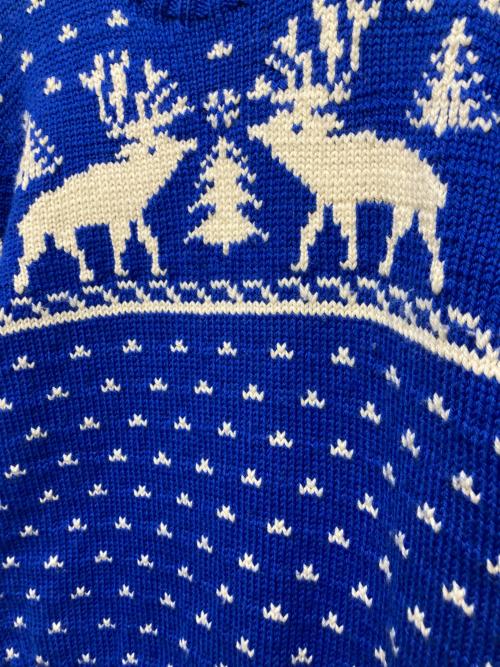 POLO RALPH LAUREN（ポロ・ラルフローレン）POLO RALPH LAUREN (ポロ・ラルフローレン) トナカイ柄 ノルディックセーター ブルー サイズ:Sの古着・服飾アイテム