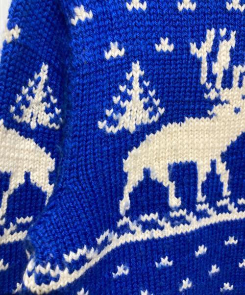POLO RALPH LAUREN（ポロ・ラルフローレン）POLO RALPH LAUREN (ポロ・ラルフローレン) トナカイ柄 ノルディックセーター ブルー サイズ:Sの古着・服飾アイテム