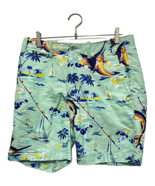 POLO RALPH LAUREN（ポロ・ラルフローレン）POLO RALPH LAUREN (ポロ・ラルフローレン) 総柄ショートパンツ グリーン サイズ:W30の古着・服飾アイテム