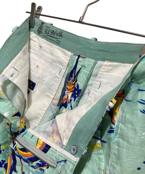 POLO RALPH LAUREN（ポロ・ラルフローレン）POLO RALPH LAUREN (ポロ・ラルフローレン) 総柄ショートパンツ グリーン サイズ:W30の古着・服飾アイテム