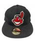 New Era（ニューエラ）の古着「クリーブランドインディアンスキャップ」｜ブラック