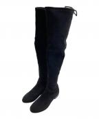 STUART WEITZMANスチュアートワイツマン）の古着「LOWLAND BLACK SUEDE STR」｜ブラック