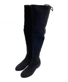 STUART WEITZMAN（スチュアートワイツマン）の古着「LOWLAND BLACK SUEDE STR」｜ブラック
