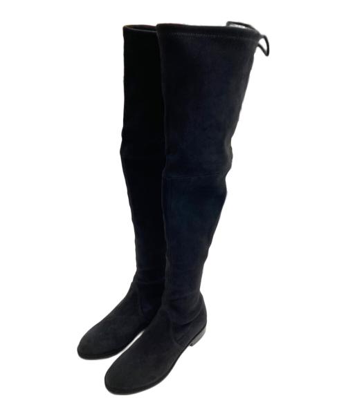 STUART WEITZMAN（スチュアートワイツマン）STUART WEITZMAN (スチュアートワイツマン) LOWLAND BLACK SUEDE STR ブラック サイズ:35 1/2 未使用品の古着・服飾アイテム
