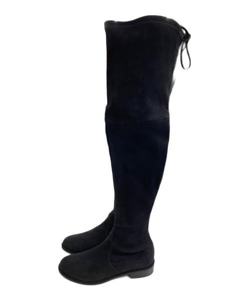 STUART WEITZMAN（スチュアートワイツマン）STUART WEITZMAN (スチュアートワイツマン) LOWLAND BLACK SUEDE STR ブラック サイズ:35 1/2 未使用品の古着・服飾アイテム