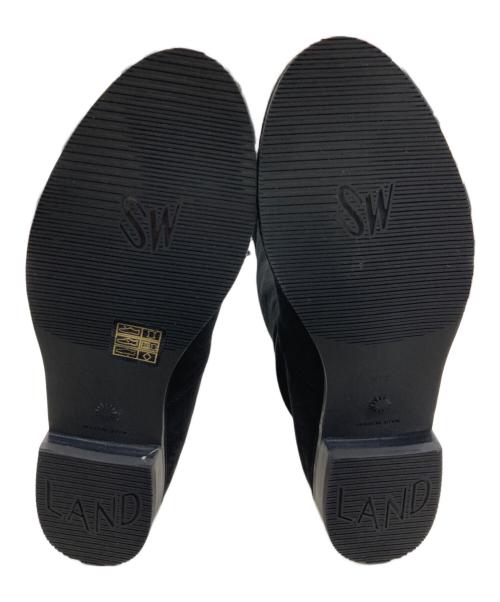 STUART WEITZMAN（スチュアートワイツマン）STUART WEITZMAN (スチュアートワイツマン) LOWLAND BLACK SUEDE STR ブラック サイズ:35 1/2 未使用品の古着・服飾アイテム