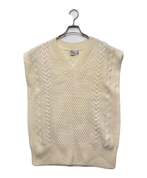 Traditional Weatherwear（トラディショナルウェザーウェア）Traditional Weatherwear (トラディショナルウェザーウェア) FISHERMAN V NECK PULLOVER ベージュ サイズ:Sの古着・服飾アイテム