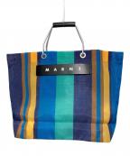 MARNIマルニ）の古着「ストライプバッグ/トートバッグ/ハンドバッグ」｜ブルー