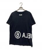 MM6 Maison Margielaエムエムシックスメゾンマルジェラ）の古着「リバースロゴTシャツ」｜ブラック