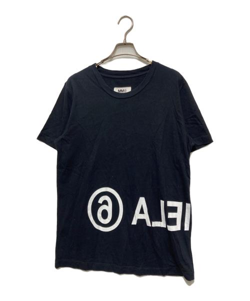 MM6 Maison Margiela（エムエムシックスメゾンマルジェラ）MM6 Maison Margiela (エムエムシックスメゾンマルジェラ) リバースロゴTシャツ ブラック サイズ:Sの古着・服飾アイテム