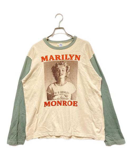 TOYS MCCOY（トイズマッコイ）TOYS McCOY (トイズマッコイ) マリリンモンローラグランカットソー ベージュ×グリーン サイズ:XLの古着・服飾アイテム