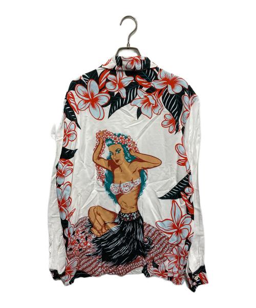Sun Surf（サンサーフ）Sun Surf (サンサーフ) SPECIAL EDITION HULA GIRL ホワイト サイズ:Mの古着・服飾アイテム