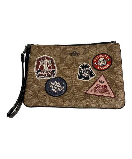COACH（コーチ）COACH (コーチ) STAR WARS (スターウォーズ) クラッチバッグ/STAR WARS コラボバッグ ブラウンの古着・服飾アイテム