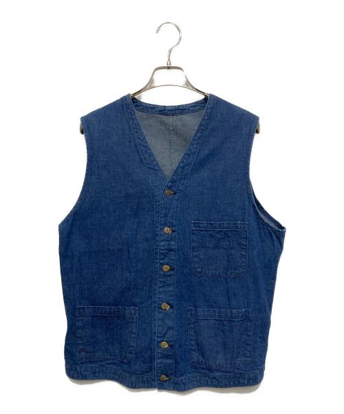 WAREHOUSE（ウエアハウス）WAREHOUSE (ウエアハウス) シンチバックデニムベスト ネイビー サイズ:FREEの古着・服飾アイテム