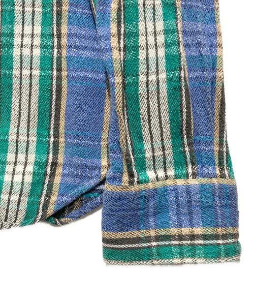 RRL（ダブルアールエル）RRL (ダブルアールエル) チェックネルシャツ グリーン×ネイビー サイズ:Lの古着・服飾アイテム