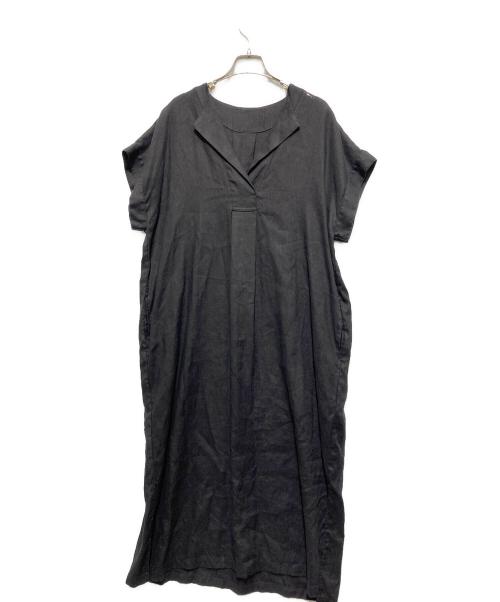 Spick and Span（スピック＆スパン）Spick and Span (スピック＆スパン) 25ss リネンカフタンドレス ブラック サイズ:36の古着・服飾アイテム