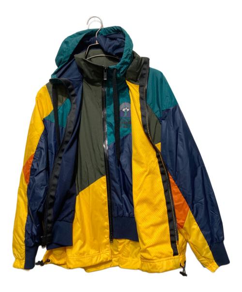 NIKE（ナイキ）NIKE (ナイキ) sacai (サカイ) 19SS Hooded Anorak ブラック×グリーン サイズ:Mの古着・服飾アイテム