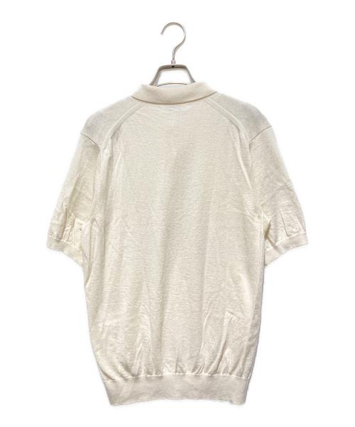 SOVEREIGN（ソブリン）SOVEREIGN (ソブリン) シルクカシミヤブレンドニットポロシャツ ベージュ サイズ:Mの古着・服飾アイテム