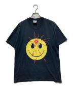 Hanesヘインズ）の古着「ブチ抜き スマイルTシャツ」｜ブラック
