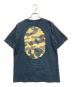 A BATHING APE (アベイシングエイプ) カモフラ柄ロゴTシャツ ブラック サイズ:M：5000円