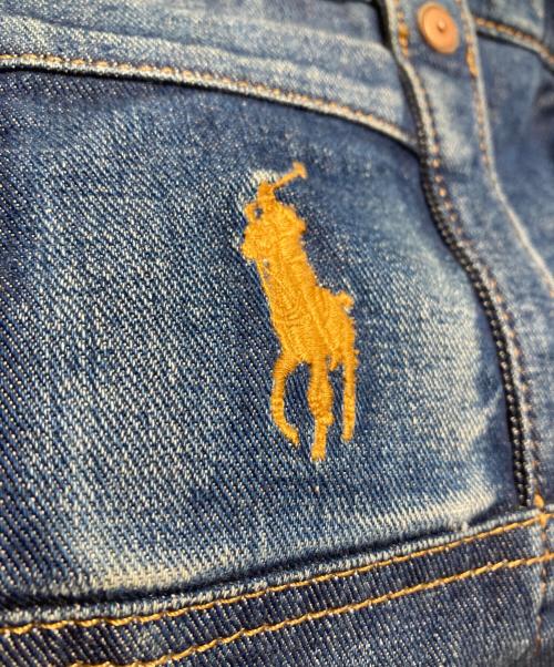 POLO RALPH LAUREN（ポロ・ラルフローレン）POLO RALPH LAUREN (ポロ・ラルフローレン) デニムミニトートバッグ ネイビーの古着・服飾アイテム